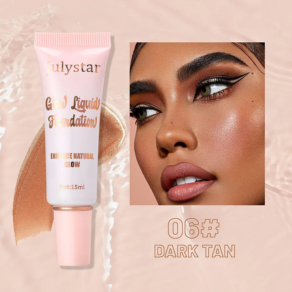 Liquid Pearlescent Foundation & High Coverage Concealer — Waterproof 3D Contour Shadow Brightening Face & Body Highlighter