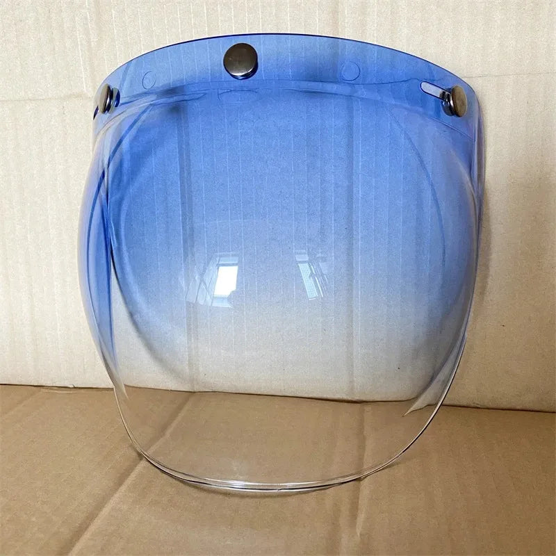 Open Face 3/4 Motorcycle Helmet Visor — Flip-Up Bubble PC Lens Windshield Shield for Casco Moto