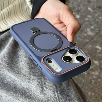 Shockproof MagSafe iPhone Case - Matte Armor Cover with Kickstand Holder