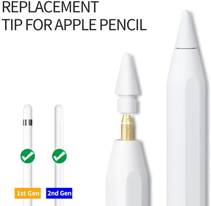 Replacement Pencil Tips for Apple Pencil 1st & 2nd Gen – Smooth Spare Nibs for iPad Pro Stylus
