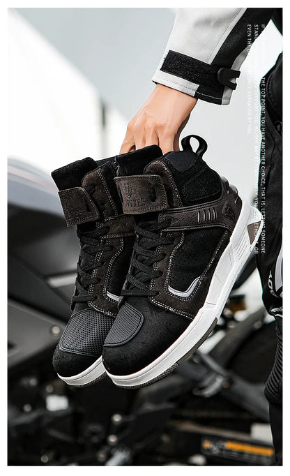 2024 Motorcycle Boots for Men & Women - Breathable Motorbike Riding Shoes, Biker Boots, Motorboats Motorcycle Shoes Bota