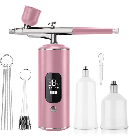 Portable Air Brush with Compressor – Airbrush Pen for Cake Decorating, Crafts & Art Painting