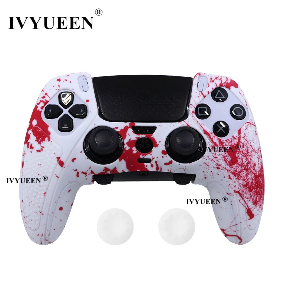 IVYUEEN Water Transfer Printing Silicone Protective Skin for PS5 DualSense Edge Controller