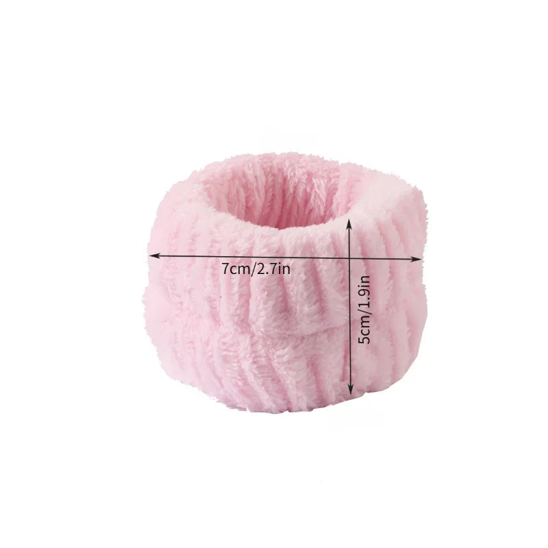 Sponge Spa Headband with Wristbands – Wide Padded Face Washing, Skin Care, Makeup Removal & Shower Headband for Women & Girls