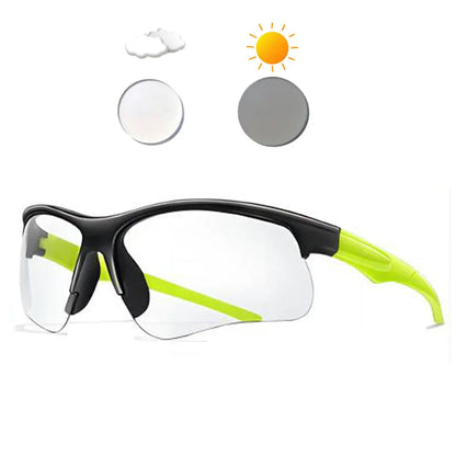 Photochromic Cycling Sunglasses – UV Protection Sports Eyewear for Men & Women | Windproof MTB Bike, Running & Outdoor Sun Glasses
