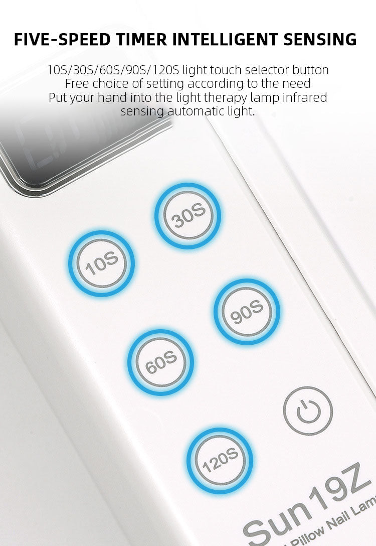 300W High-Power Nail Dryer Lamp with Hand Pillow – 63 LED UV Lamp for Press-On Nails & Gel Curing Machine