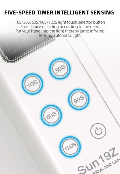 300W High-Power Nail Dryer Lamp with Hand Pillow – 63 LED UV Lamp for Press-On Nails & Gel Curing Machine