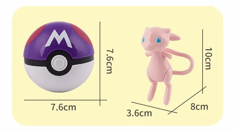 Original Pokémon Elf Ball Toys — Pocket Monsters Figures including Pikachu, Gengar, Dragonite & More