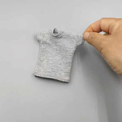1/6 Scale Black T-Shirt for 12" (30cm) Action Figures — Male & Female DIY Model Accessories