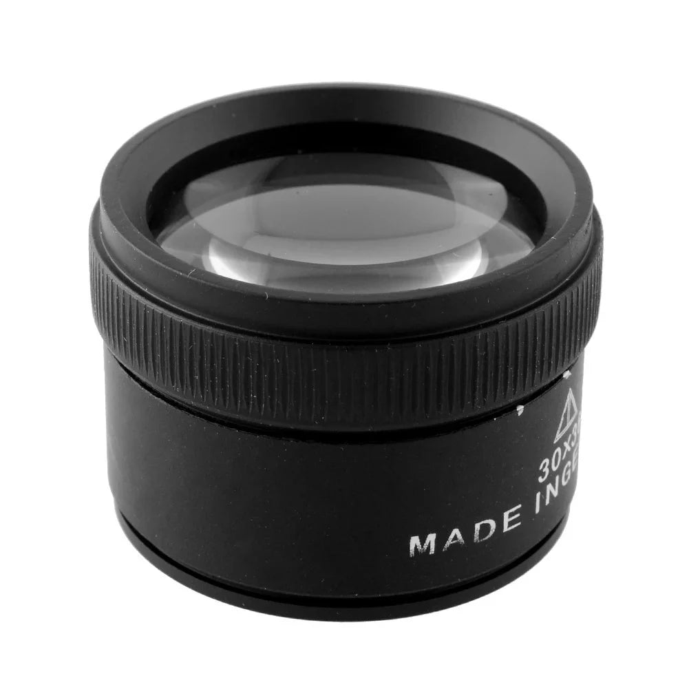 Premium 30x 40mm Magnifying Glass Loop – Microscope Lens for Coins, Stamps & Jewelry