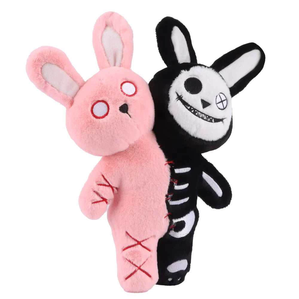 Halloween Double-Headed Skull Rabbit Plush Toy – Grimace Doll, Creative Holiday Gift for Children