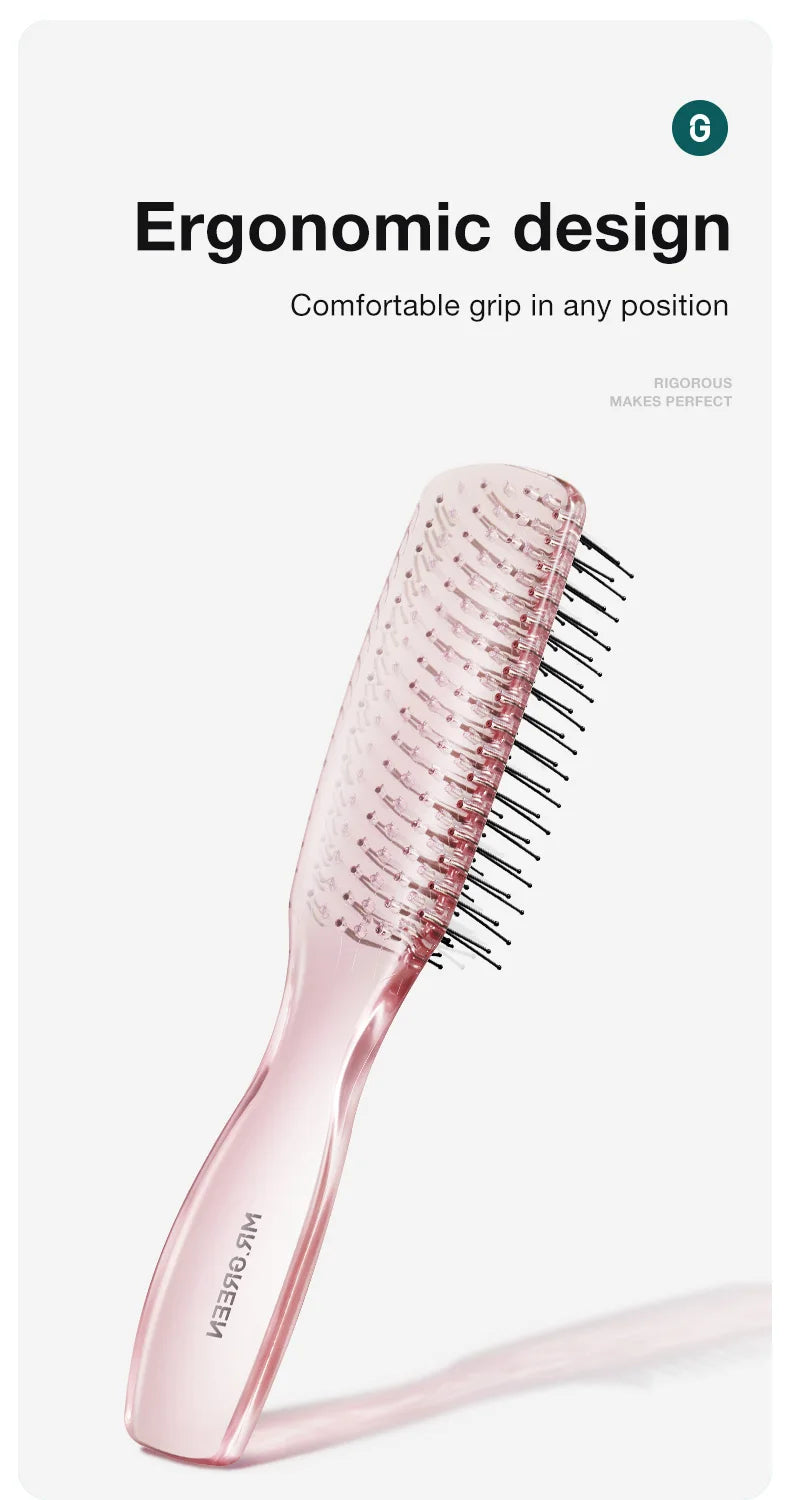 MR.GREEN Hair Brush – Scalp Massage & Volumizing Comb, Fine Tooth Detangling Tool for Long Wet & Dry Hair, Women’s Gift