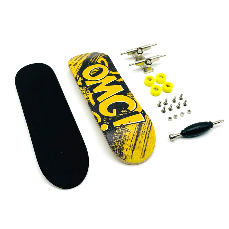 Creative Mini Finger Skateboard – Colorful Maple Fingerboard with Double Rocker, Sport Bearings & Palm Slide Board