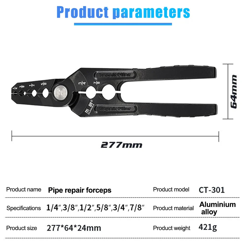 Copper Tube Rounder & Flat Tube Repair Tool – Versatile HVAC & Refrigeration Pipe Restorer