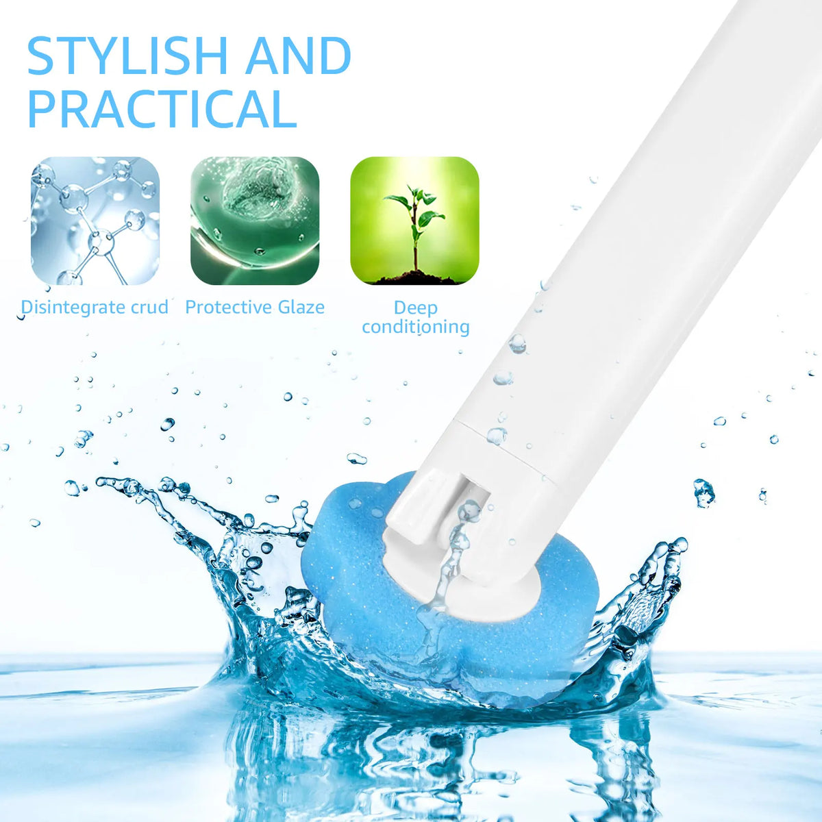 18/36pcs Toilet Brush Set – Long Handle Bathroom Cleaning Brush with Disposable Replacement Heads for Home WC Accessories
