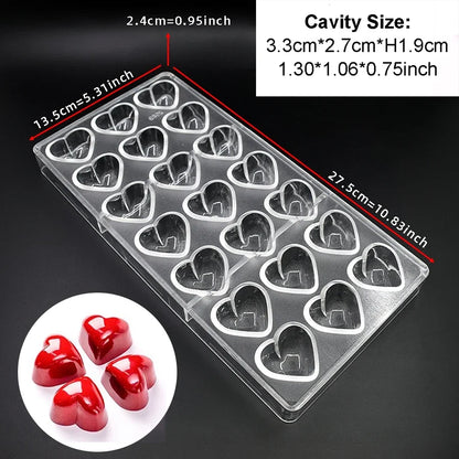 3D Polycarbonate Chocolate Mold - Sphere Diamond Chocolate Bomb & Bonbon Baking Mold for Professional Candy Making