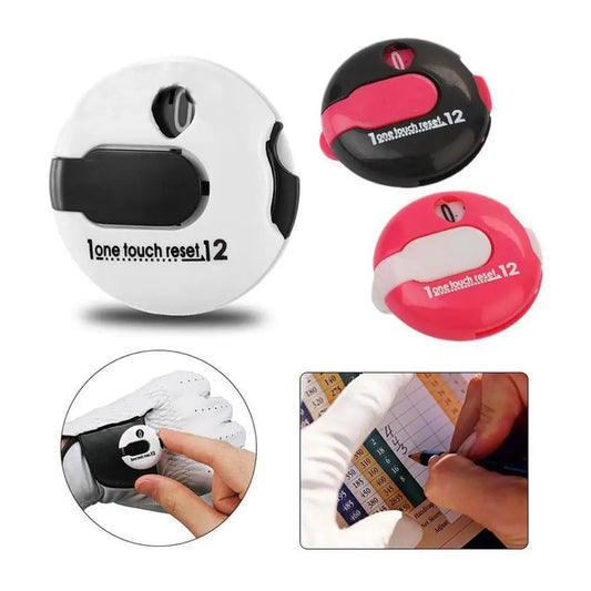 Portable Golf Score Counter – One-Touch Reset Stroke Indicator with Clip for Mini Golf & Outdoor Sports