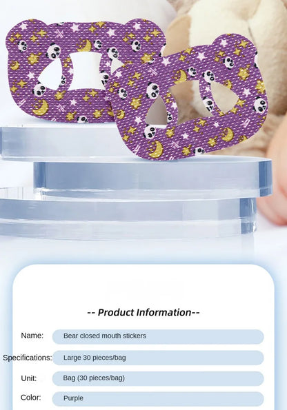 30pcs Anti-Snoring Stickers — Night Sleep Lip & Nose Breathing Patch, Mouth Correction Orthosis Tape for Children & Adults