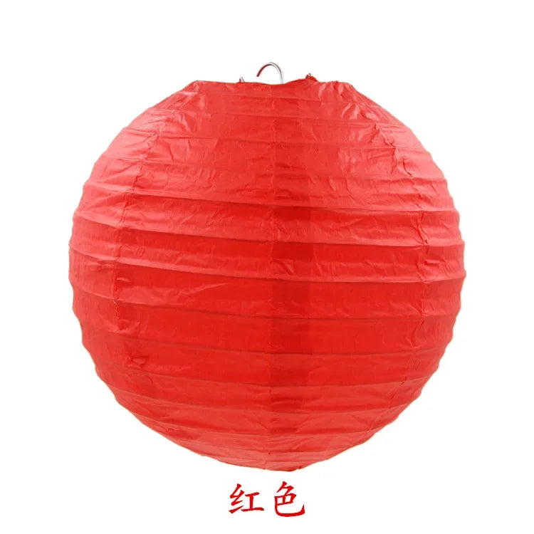 Round Paper Lanterns for Birthday Wedding Party Decor, DIY Hanging Lampion Balls, 4/6/8/10/12/14/16 Inch Craft Supplies