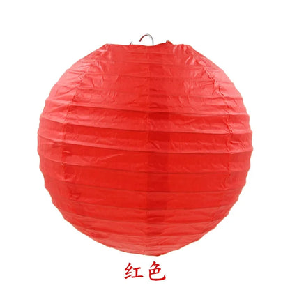 Round Paper Lanterns for Birthday Wedding Party Decor, DIY Hanging Lampion Balls, 4/6/8/10/12/14/16 Inch Craft Supplies