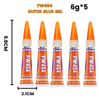 Super Glue Gel - Strong Quick-Dry Waterproof Adhesive for Metal, Plastic, Wood & Ceramic