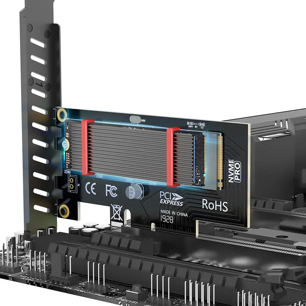 JEYI M.2 SSD Heatsink - Aluminum NVMe 2280 Radiator with Silicone Thermal Pad for PS5, Laptop & Desktop