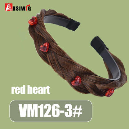 Synthetic Fishbone Braided Headband – Bohemian Plaited Hairpiece for Women Hairstyling