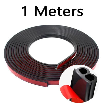 B Shape Car Door Seal Strip - Rubber Weatherstrip Soundproof Insulation Sticker for Auto Door Sealing & Vehicle Accessories