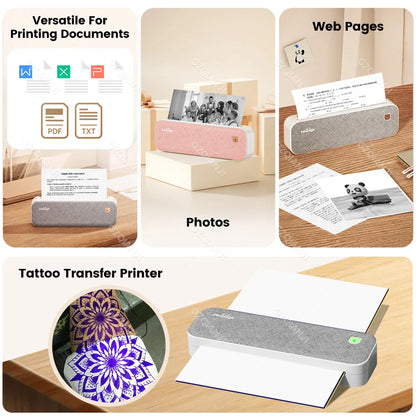 Peripage A40 Thermal Printer – Wireless Bluetooth & USB Mobile Printing Machine for Text, PDF, Tattoo Transfers