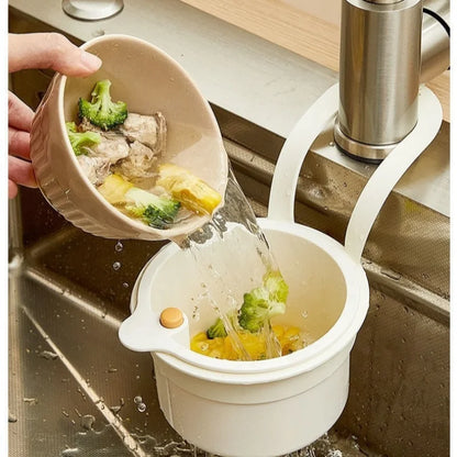 Creative Kitchen Sink Strainer Basket – Detachable, Openable Bottom Garbage Filter for Quick Drain