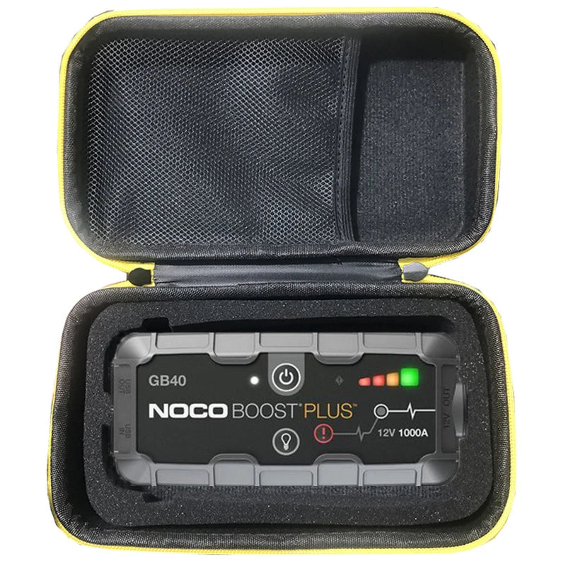 Rugged EVA Travel Case for NOCO Boost Plus GB40 1000 Amp 12V UltraSafe Lithium Jump Starter - Protective Outdoor Carry Cover
