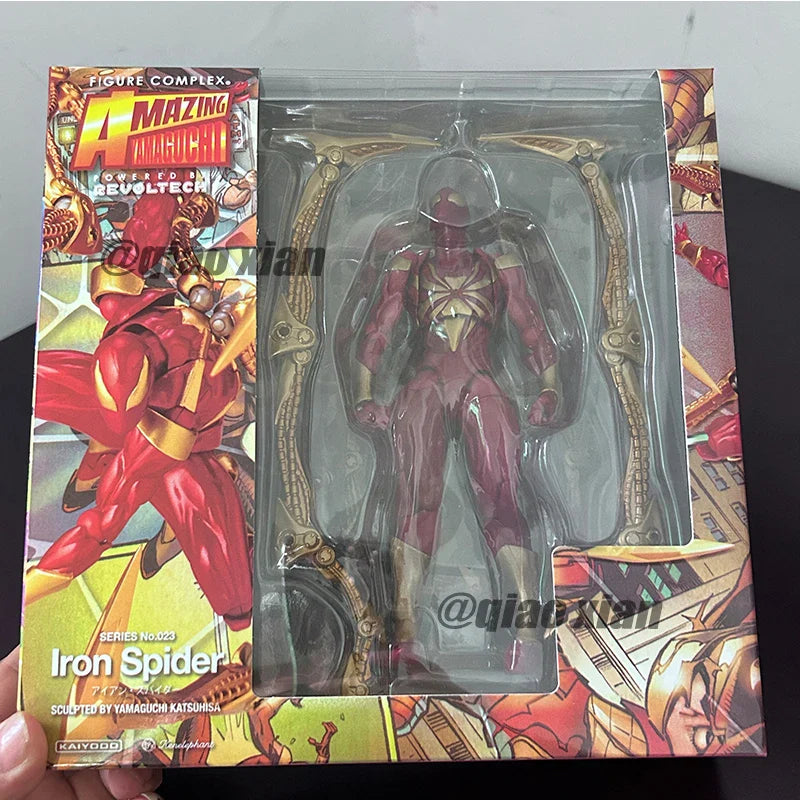 Amazing Yamaguchi Kaiyodo Iron Spider-Man Figure — Animation Collectible Action Model Toy, Birthday Gift