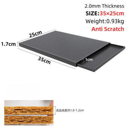 Puff Pastry Baking Tray – Rectangular Perforated Mille Feuille Pan for Oven & Bread