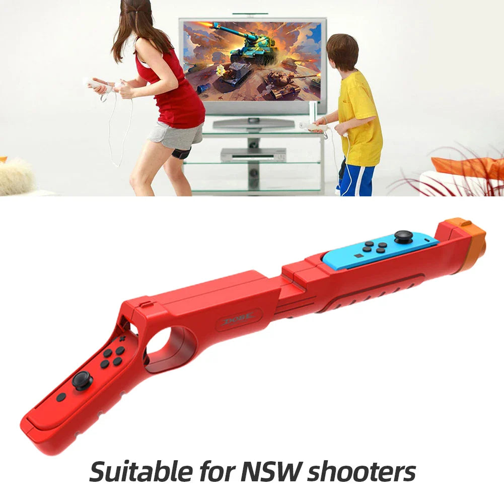 Nintendo Switch OLED Handgrip – Joystick Shooting Gun Controller with Gamepad & Card Storage Accessories
