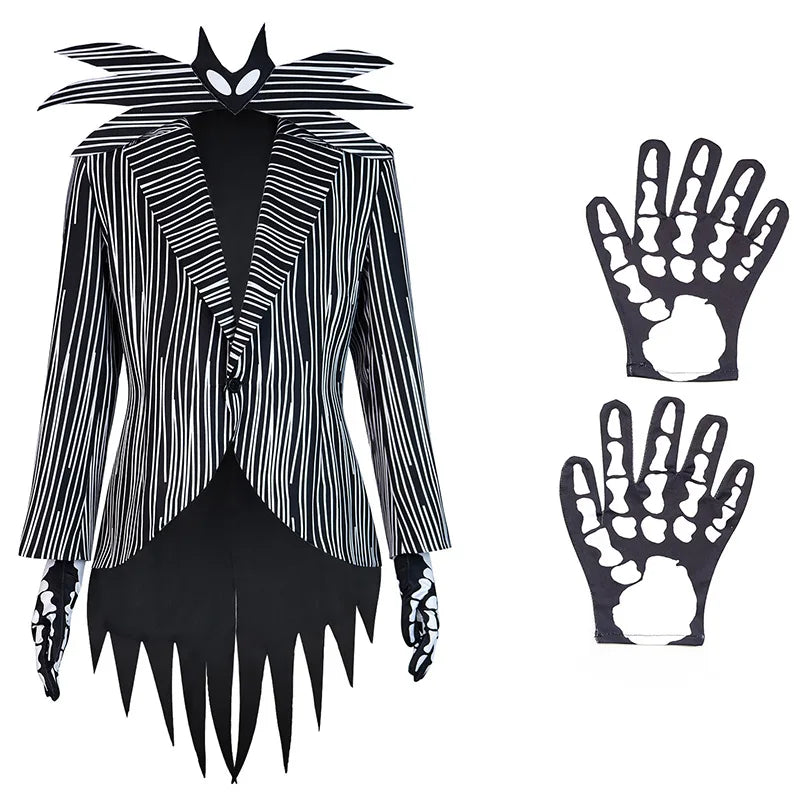 Jack Skellington Cosplay Costume - Men’s Halloween Jacket & Pants Party Outfit