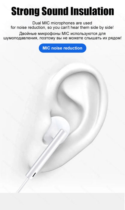 Wired Stereo Earphones for Apple iPhone 7–16 & iPad — 3.5mm Headphones for iPhone, Tablet, Laptop