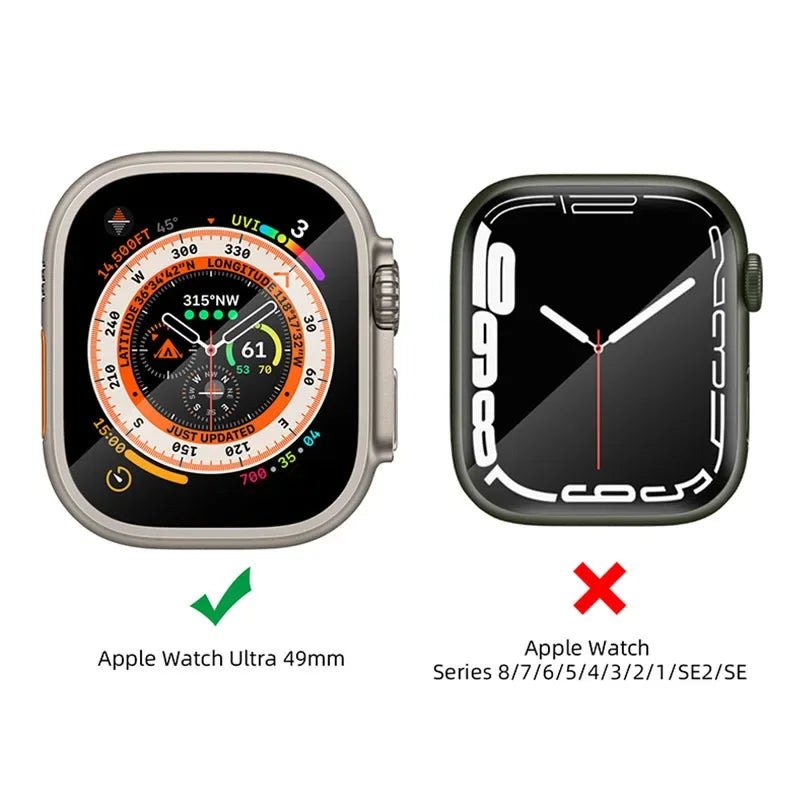 Privacy Tempered Glass Screen Protector for Apple Watch Ultra & Ultra 2 49mm – Includes Alignment Film Tool, Apple Watch Accessories