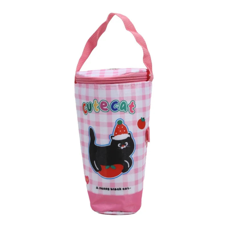 Portable Milk Tea Tote Bag – Insulated Heat Preservation Cup Carrier, Handbag for Drinks, Umbrella, and Camping Accessories