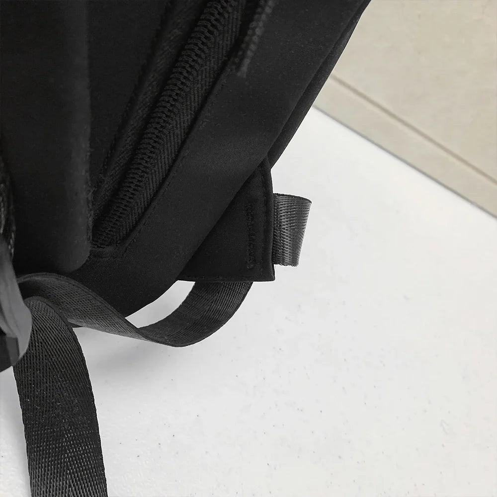 Large Capacity Black Backpack | Solid Color School & Travel Bag for High School & Middle School Students