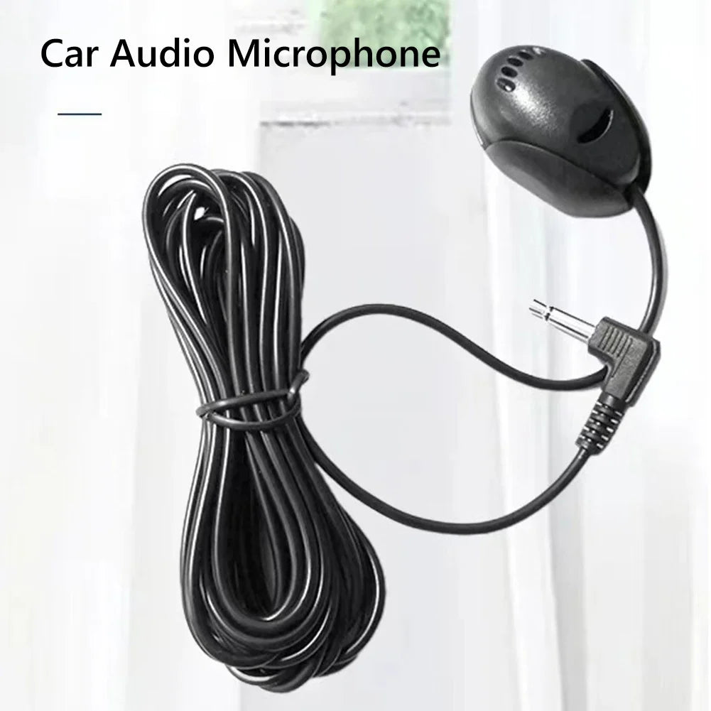 Portable Car Audio Microphone - 3.5mm External Mic with Noise Reduction for GPS, Bluetooth Car Stereo & Vehicle Systems