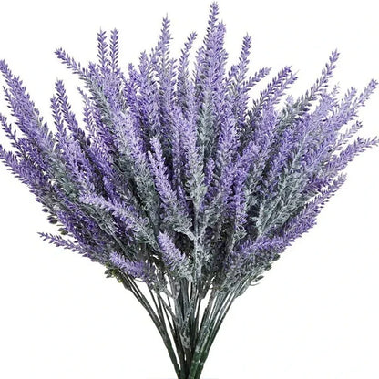 10 Bundles Artificial Lavender Flowers – Faux Floral Bouquet for Home, Garden, Wedding & Room Decoration