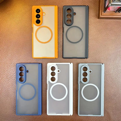 MagSafe Matte Transparent Case - Magnetic Wireless Charging Cover for Samsung Galaxy Z Fold 5, 6 & 7