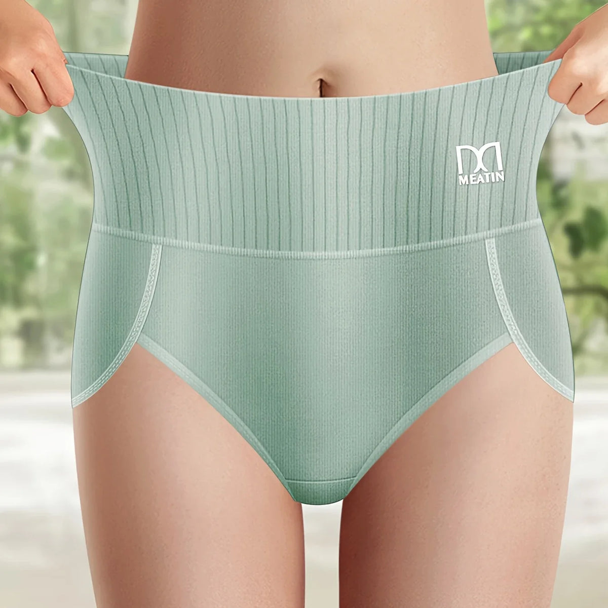 4Pc High-Waisted Tummy Control Panties - Comfortable Breathable Cotton Hip-Lifting Shapewear