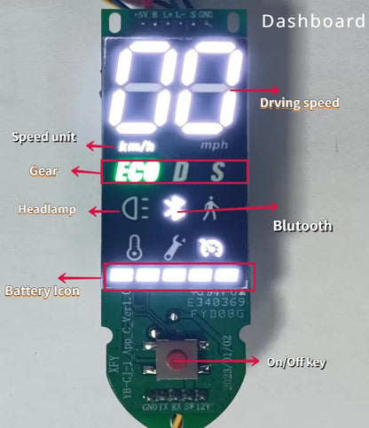 350W 36V 15A Scooter Controller Motherboard with Bluetooth & Tuya Smart – Compatible with FOSTON X-Play DIGMA, 8.5 Inch, Max Speed 30 Km/h