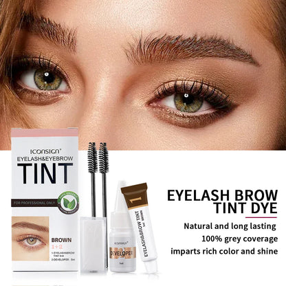 ICONSIGN Eyelash & Eyebrow Dye Tint Kit – Brow Enhancer, Mascara Lift & Tattoo Makeup Tools