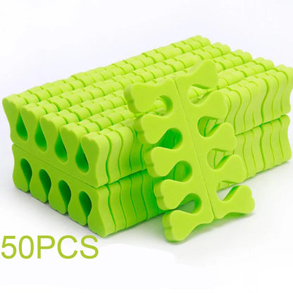 50 Pairs Soft Toe Separators – Flexible Heart Shape Nail Art & Pedicure Tools for Manicure Practice & Foot Care Support