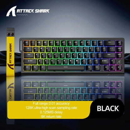 ATTACK SHARK X68HE Magnetic Gaming Keyboard - X68 Pro Rapid Trigger 8000Hz Mechanical Keyboard