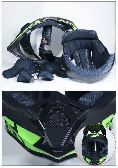 Off-Road Motorcycle Helmet - Bicycle Downhill AM DH Mountain Bike Casco, Cross & Motocross Safety Helmet