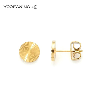 925 Sterling Silver Ear Needle Earrings – Simple Circular Gold & Silver Studs for Women Jewelry (Multiple Sizes)