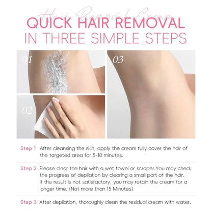 LAIKOU Hair Removal Cream 50g – Painless Epilator for Intimate Areas, Hair Growth Inhibitor, Body Care for Men & Women
